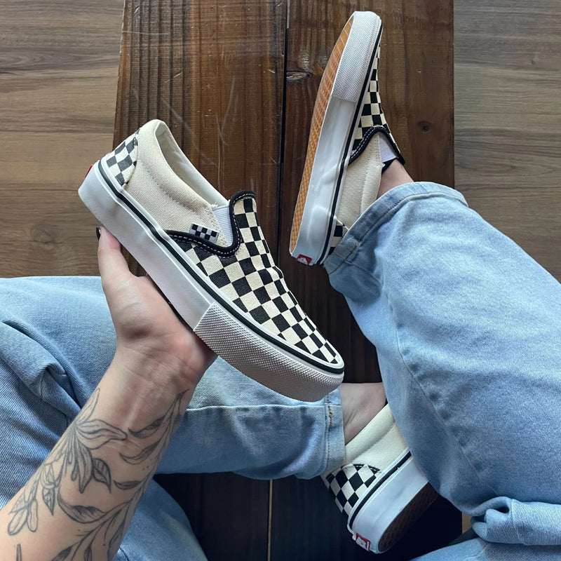 Vans Skate Slip-On Checkerboard Black Off