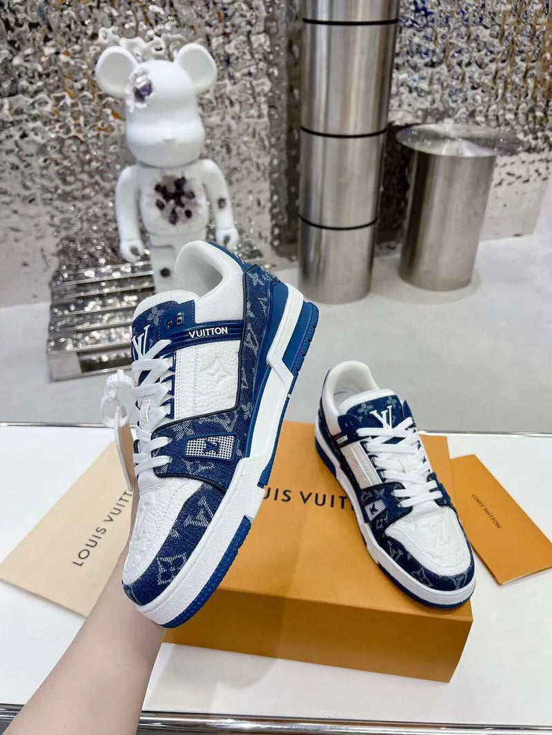 LV *Trainer - Monogram Denim White Blue