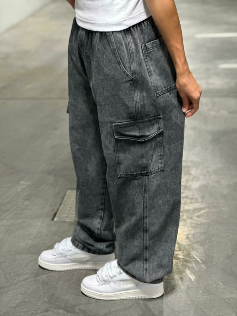 Calça Cargo Jeans Estonada