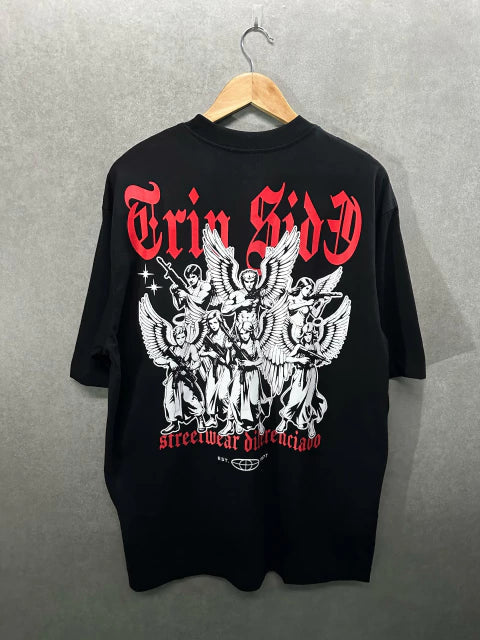 Camiseta Oversized Trip Side Celestial Thugz Preta