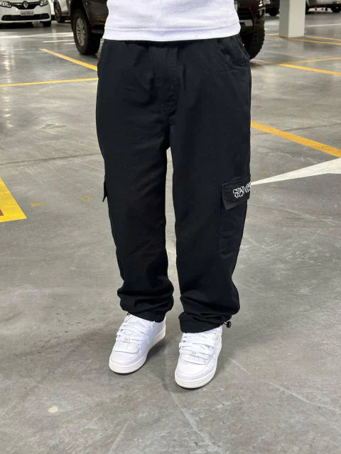 Calça Cargo Trip Side Preta