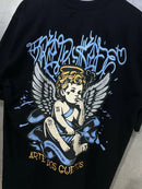 Camiseta Oversized Trip Side Anjo do Gueto Preta
