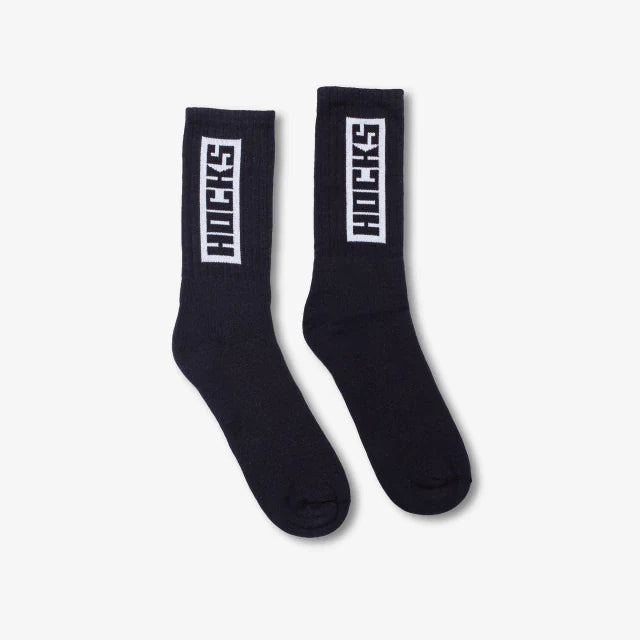 Meia Cano Médio Hocks Box Logo Preta