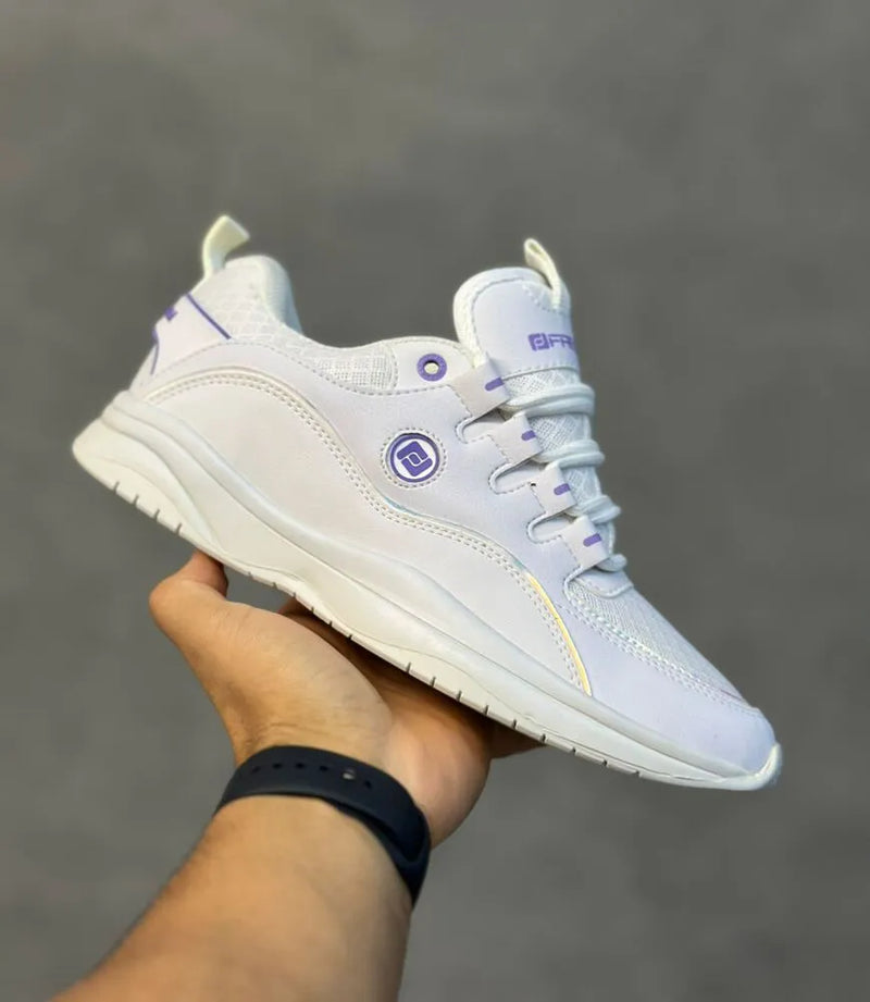 Tênis freeday bronx branco lilas cinza