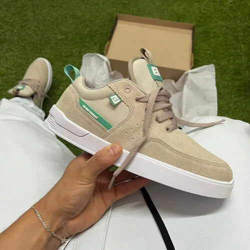 Tênis freeday impact lite caqui/esmeralda/branco