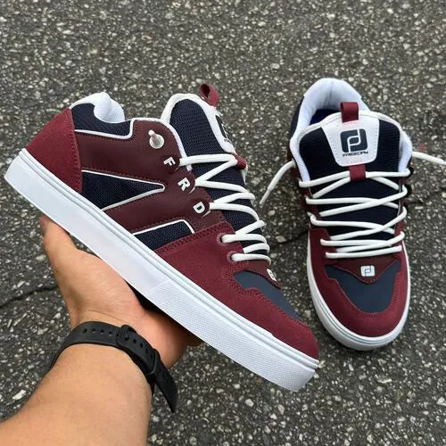 Tênis freeday nostal bordo marinho/branco
