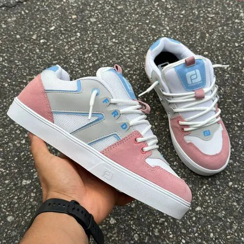 Tênis freeday nostal rosa bb/cinza