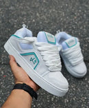 Tênis lokal big branco verde agua