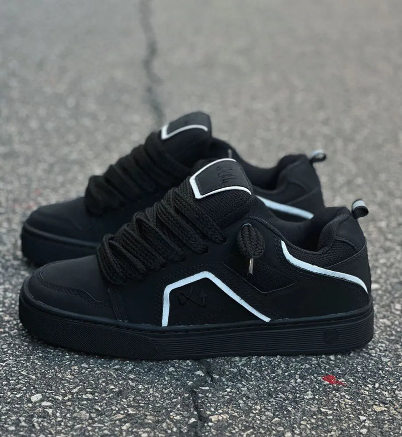 Tênis lokal big preto nobuck prata