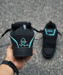Tênis lokal big - todo preto verde agua