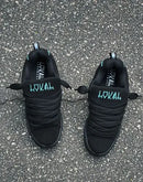 Tênis lokal tag - todo preto verde agua