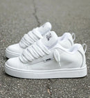 Tênis lokal tag branco refletivo prata