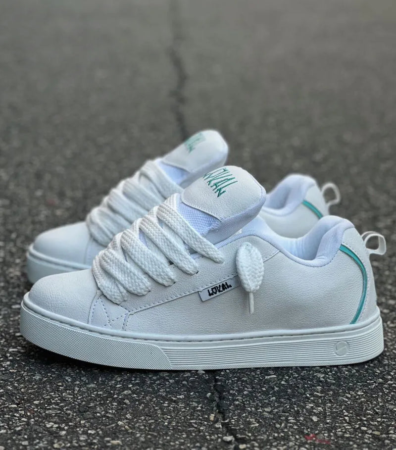 Tênis lokal tag branco verde agua